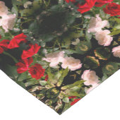 Abstracte rode en witte Rozen Korte Tafelloper (Hoek)