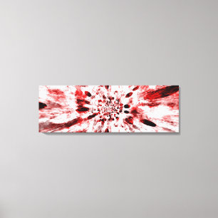 Abstracte rode en witte ventilator canvas afdruk