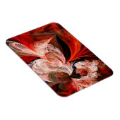 Abstracte rode en witte veren Magnet Magneet (Rechterzijde)