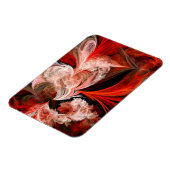 Abstracte rode en witte veren Magnet Magneet (Linkerzijde)