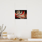 Abstracte rode en zwarte achtergrond. poster (Keuken)