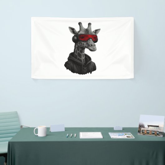 Abstracte rode en zwarte giraffe Classic T-Shirt Spandoek (Beurs)