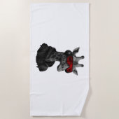 Abstracte rode en zwarte giraffe Classic T-Shirt Strandlaken (Voorkant)