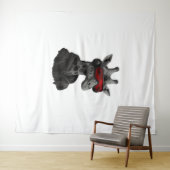 Abstracte rode en zwarte giraffe Classic T-Shirt Wandkleed (In Situ (horizontaal))