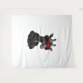 Abstracte rode en zwarte giraffe Classic T-Shirt Wandkleed (Voorkant (horizontaal))