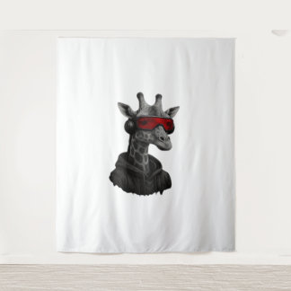 Abstracte rode en zwarte giraffe Classic T-Shirt Wandkleed