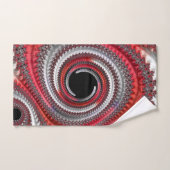 Abstracte rode en zwarte gradiënt wervelfractal bad handdoek (Handdoek)