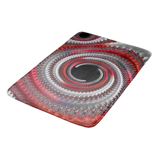 Abstracte rode en zwarte gradiënt wervelfractal badmat (Gekanteld)