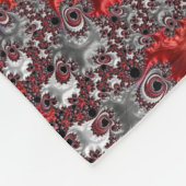 Abstracte rode en zwarte gradiënt wervelfractal fleece deken (Hoek)