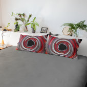 Abstracte rode en zwarte gradiënt wervelfractal kussensloop