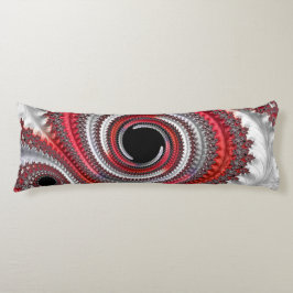 Abstracte rode en zwarte gradiënt wervelfractal lichaamskussen