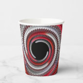 Abstracte rode en zwarte gradiënt wervelfractal papieren bekers (Links)