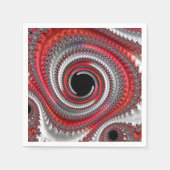 Abstracte rode en zwarte gradiënt wervelfractal servet (Voorkant)