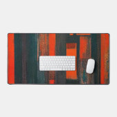 Abstracte rode en zwarte kunst bureaumat (Keyboard & Muis)