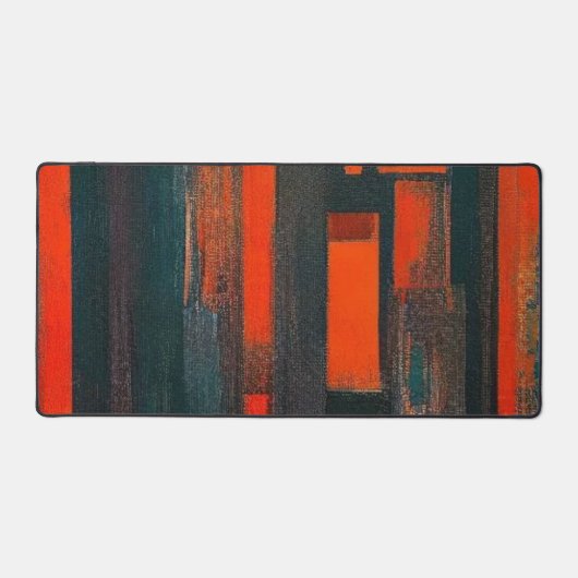 Abstracte rode en zwarte kunst bureaumat (Voorkant)