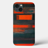 Abstracte rode en zwarte kunst Case-Mate iPhone case (Achterkant)