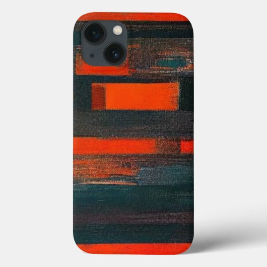 Abstracte rode en zwarte kunst Case-Mate iPhone case (Achterkant)