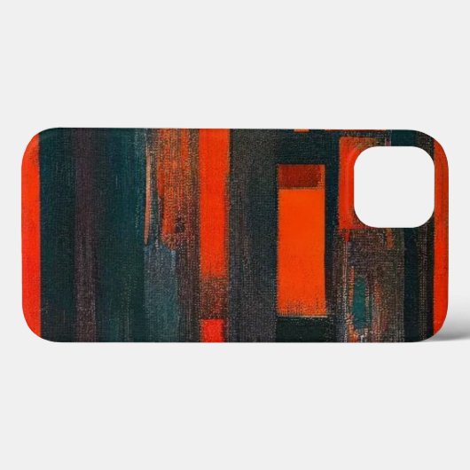 Abstracte rode en zwarte kunst Case-Mate iPhone case (Achterkant (horizontaal))