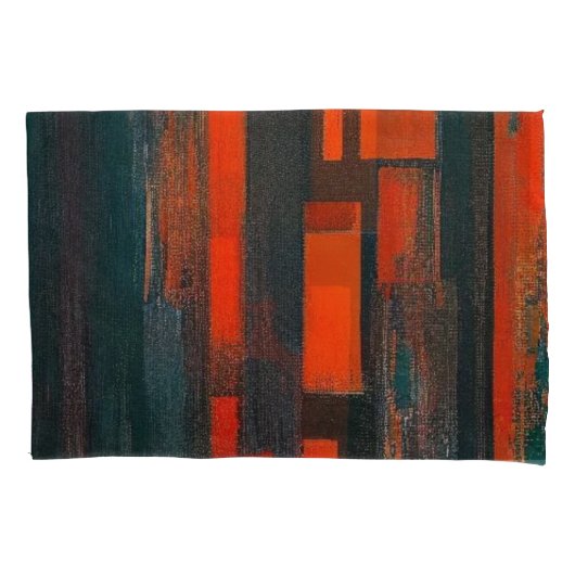 Abstracte rode en zwarte kunst kussensloop (Voorkant-Links)