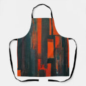 Abstracte rode en zwarte kunst schort (Voorkant)