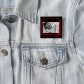 Abstracte rode en zwarte Lijst Button (In situ)