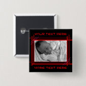 Abstracte rode en zwarte Lijst Button (Voorkant /achterkant)