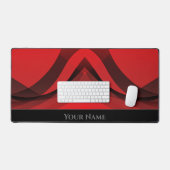 Abstracte rode en zwarte vloeiende vormen en verlo bureaumat (Keyboard & Muis)