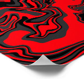 Abstracte rode en zwarte werveling poster (Hoek)