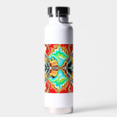 Abstracte rode explosie waterfles (Links)