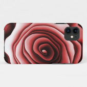 Abstracte rode Floral Elegant Modern Case-Mate iPhone Case (Achterkant (horizontaal))