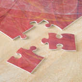 Abstracte rode fractal legpuzzel (Zijkant)