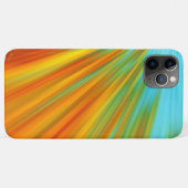 Abstracte rode gele oranje groene strepen op blauw Case-Mate iPhone case (Achterkant (horizontaal))
