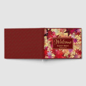 Abstracte Rode Gele Sterren Gepersonaliseerd WELKO Gastenboek (Volledig)