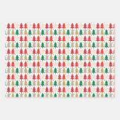 Abstracte rode gouden kerstboomcirkels inpakpapier vel (Voorkant)