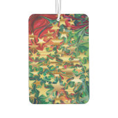 Abstracte rode gouden sterren feestelijke kerst luchtverfrisser (Achterkant)