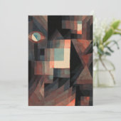 Abstracte, rode, groene Gradatie door Paul Klee Bedankkaart (Staand voorkant)