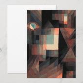 Abstracte, rode, groene Gradatie door Paul Klee Bedankkaart (Voorkant / Achterkant)