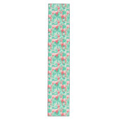 Abstracte rode groene preppy kersttafel runner medium tafelloper (Voorkant)