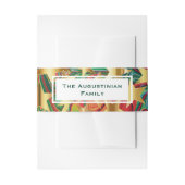 Abstracte rode groene sterren Persoonlijk Statione Uitnodigingen Wikkel (Voorkant Voorbeeld)