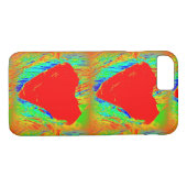abstracte rode harten bij telefoon Case-Mate iPhone case (Achterkant (Horizontaal))