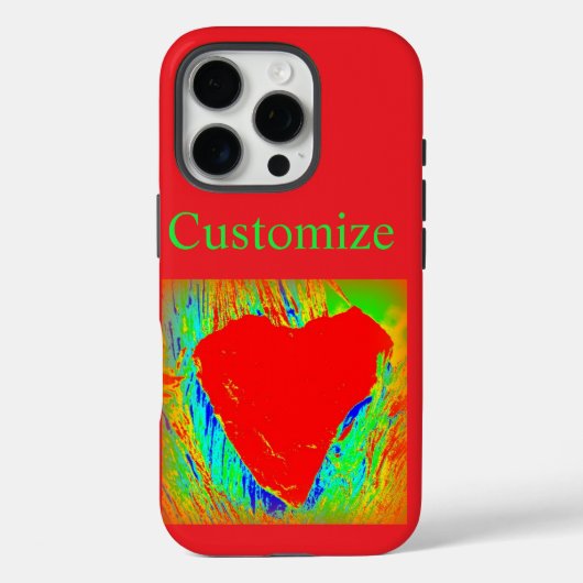 abstracte rode harten bij telefoon Case-Mate iPhone case (Achterkant)