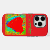 abstracte rode harten bij telefoon Case-Mate iPhone case (Achterkant (horizontaal))