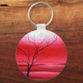 Abstracte rode hemel sleutelhanger (Voorkant)
