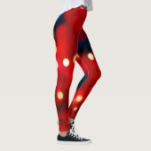 Abstracte rode kerst bokeh achtergrond leggings (Rechts)