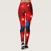 Abstracte rode kerst bokeh achtergrond leggings (Achterkant)
