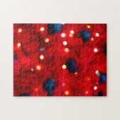 Abstracte rode kerst-bokeh-achtergrond legpuzzel (Horizontaal)