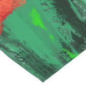 Abstracte Rode Klaprozen Bloemschildering Korte Tafelloper (Hoek)