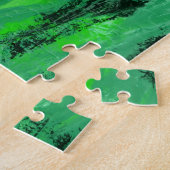 Abstracte Rode Klaprozen Bloemschildering Legpuzzel (Zijkant)
