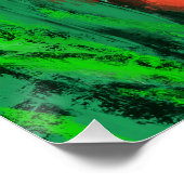 Abstracte Rode Klaprozen Bloemschildering Perfect Poster (Hoek)