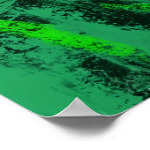 Abstracte Rode Klaprozen Bloemschildering Poster (Hoek)